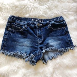 X-Roxx Raw Hem Denim Cut Off Shorts Size 9/29